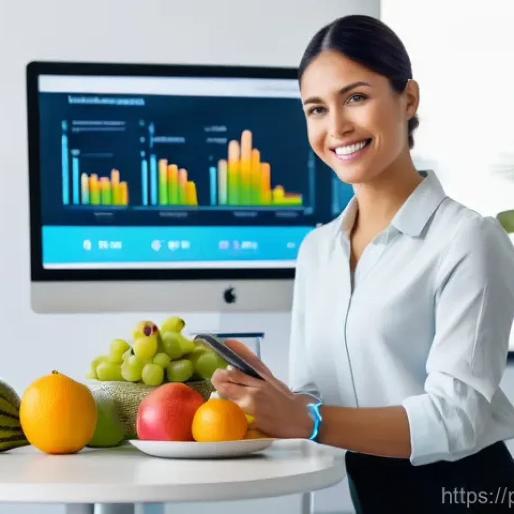 영양사와 관련된 연구 과제 - **Prompt:** "A modern, professional female nutritionist, in her late 30s, with a warm and intelligen...