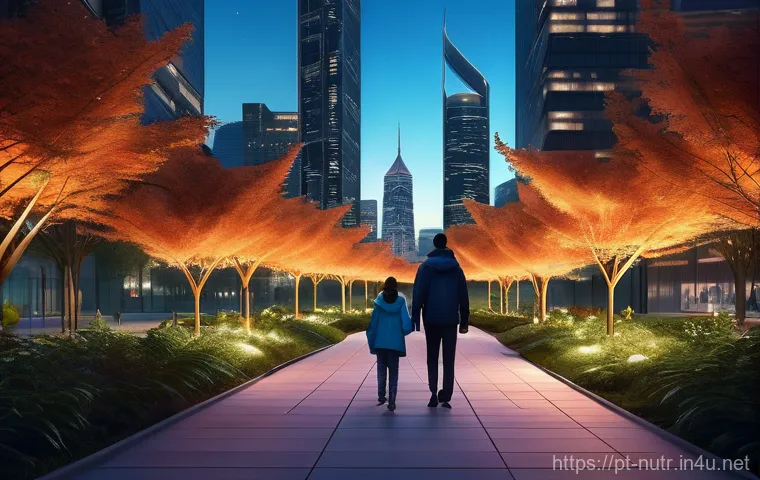 영양사 이직 후 성공 사례 - A vibrant, fantastical forest during autumn. A group of three diverse teenagers, aged around 16, all...